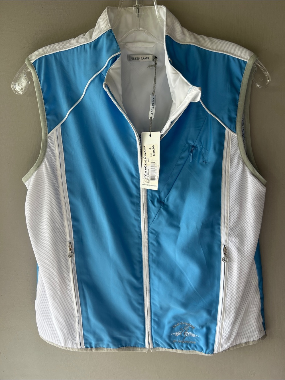 Women's Light Blue & White Active Vest